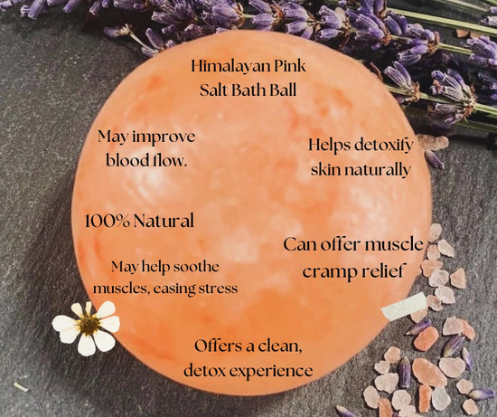 Himalayan Pink Salt Bath Ball-Soothing, Detoxifying & Rejuvenating